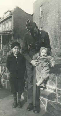 William with David and Susan while on leave